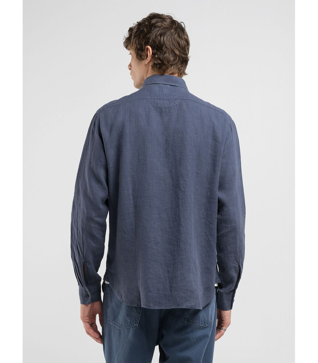 ガーメントダイ リネンシャツ 詳細画像 ブルー 2